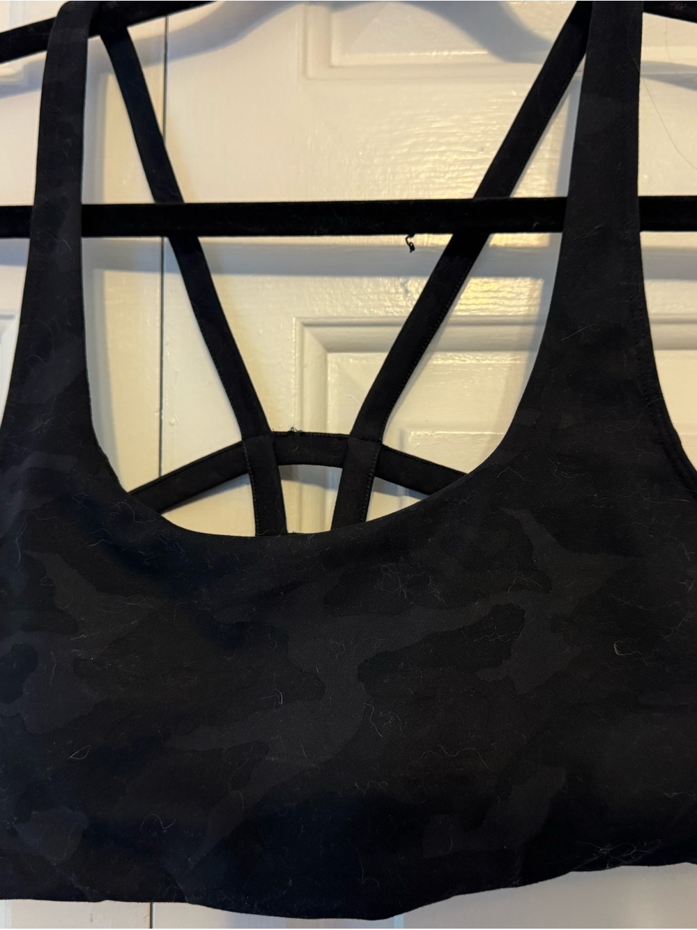 Vuori Black Strappy Sports Bra